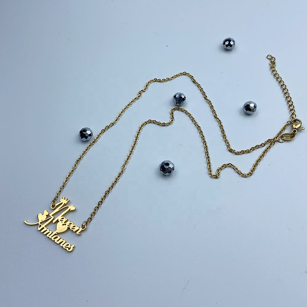North & Pearl Polished Script Pendant Necklace product image 2