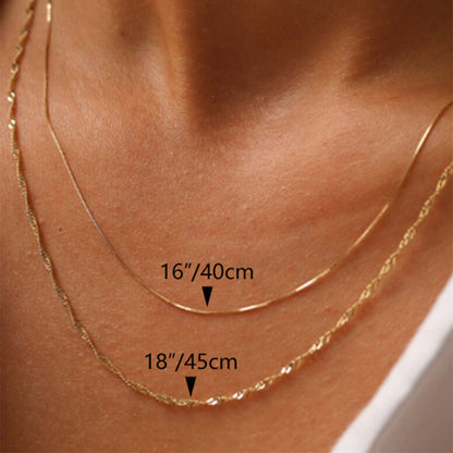 North & Pearl Layered Snake Chain Necklace product thumbnail 3