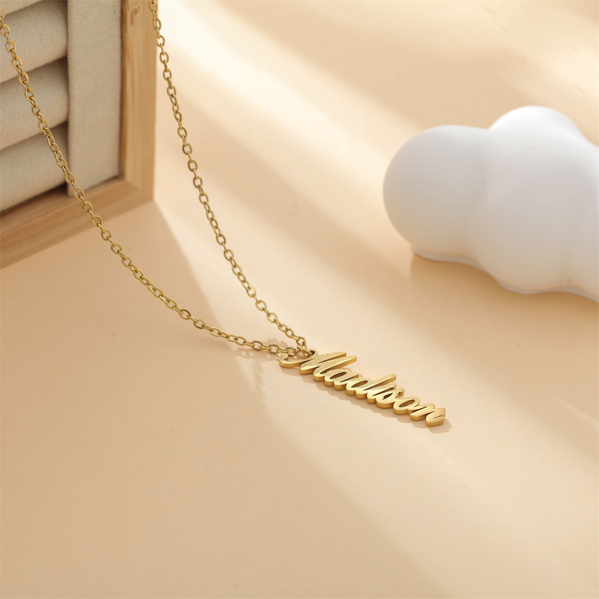 North & Pearl Fine Script Name Necklace product image