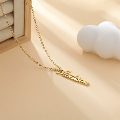 North & Pearl Fine Script Name Necklace product thumbnail 5