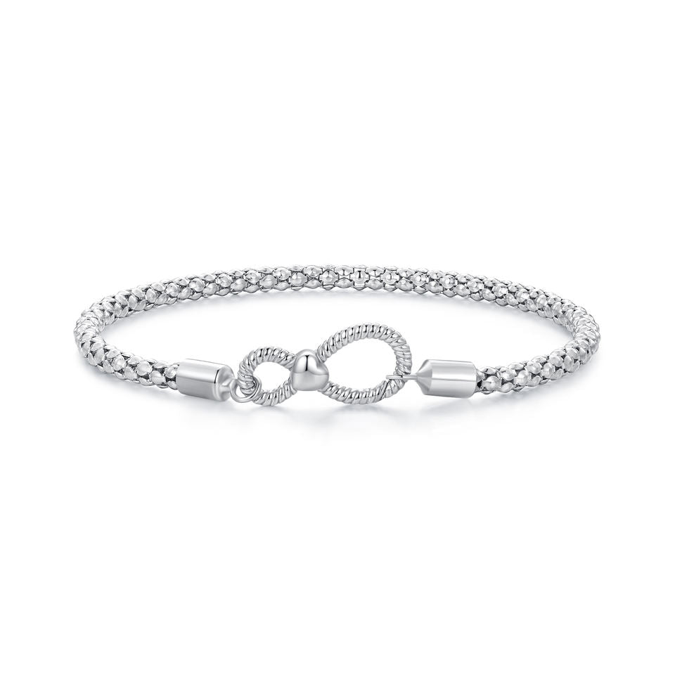 North & Pearl Infinity Clasp Mesh Bracelet product image