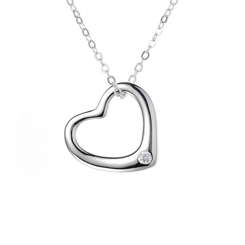 North & Pearl Open Heart CZ Necklace product image 1