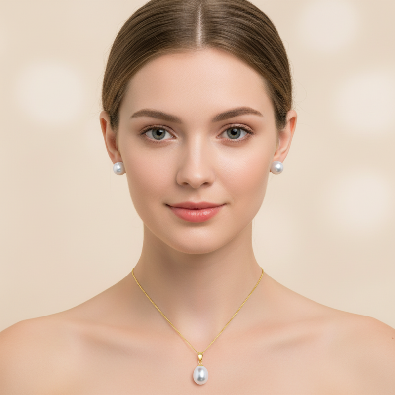 North & Pearl Pearl Drop Necklace & Earring Set product image 2