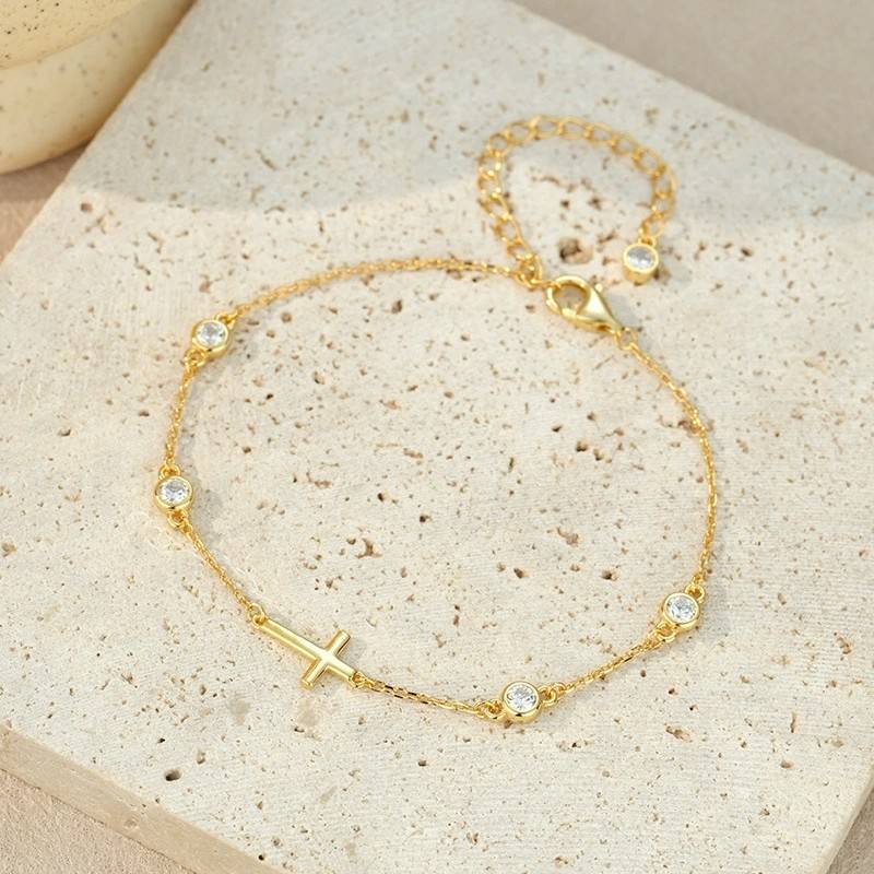 North & Pearl Cross Station CZ Bracelet product image 3