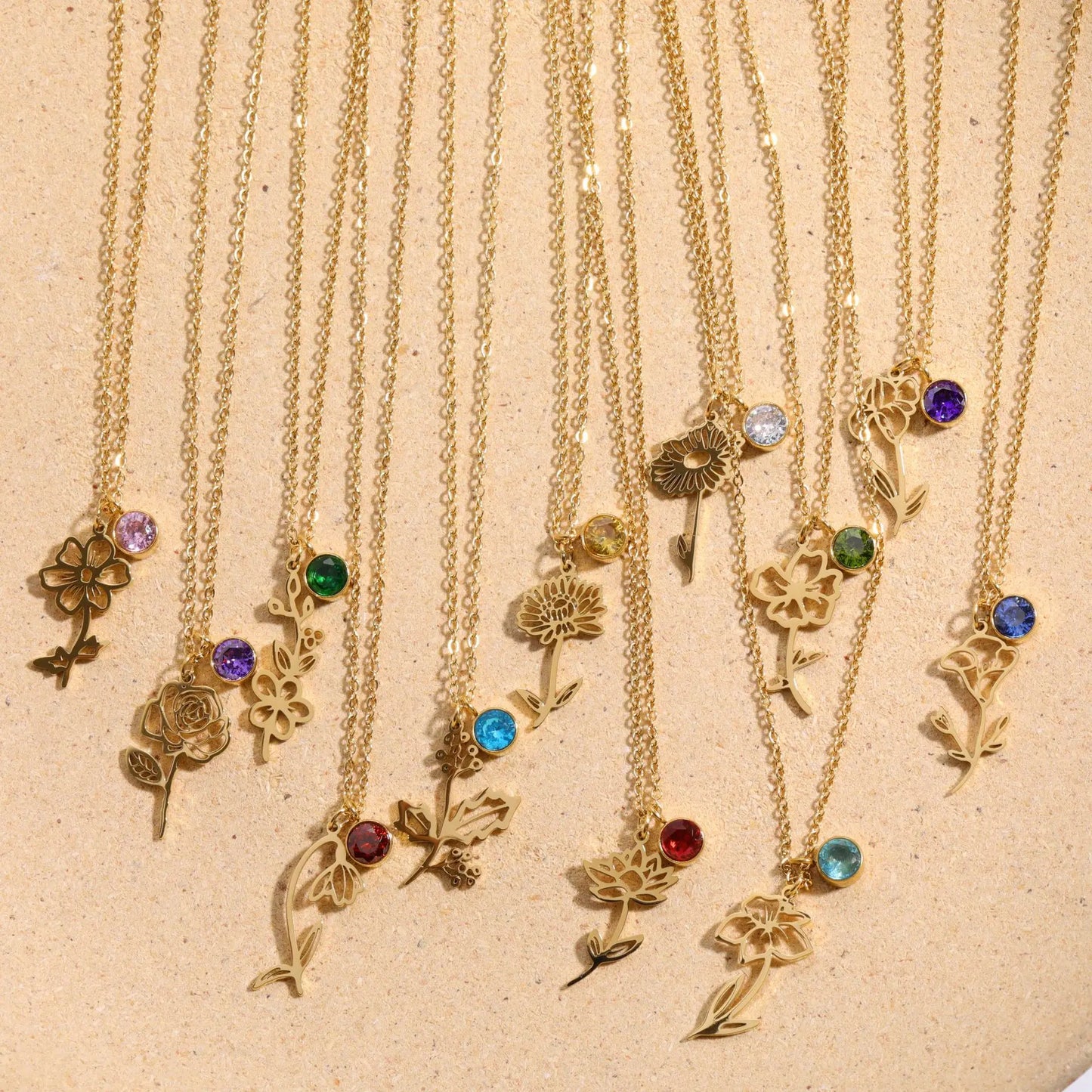 North & Pearl Birth Flower & Birthstone Necklace product image