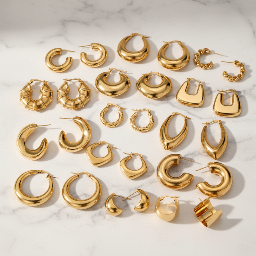 North & Pearl Modern Drop Earrings