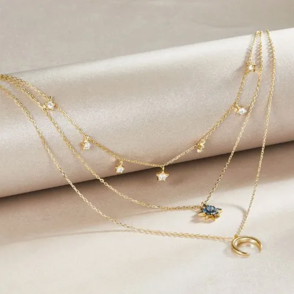 North & Pearl Celestial Triple Layer Necklace product image