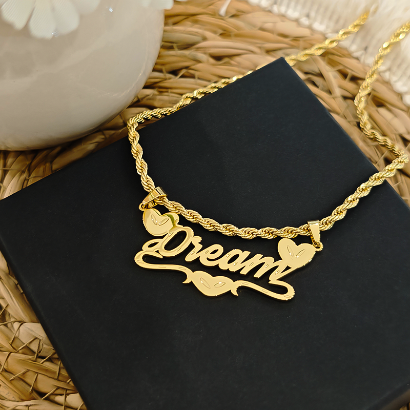 North & Pearl Charm Polished Name Necklace product image 2
