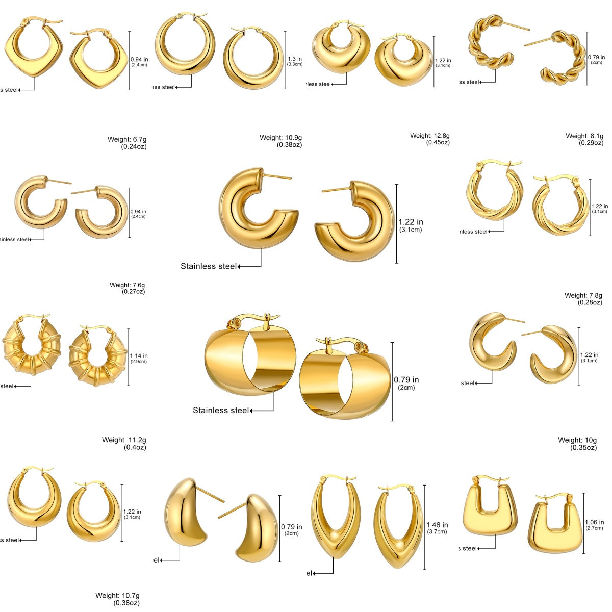 North & Pearl Modern Drop Earrings product image 2
