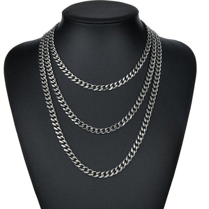 North & Pearl Silver Curb Chain Necklace product thumbnail 3