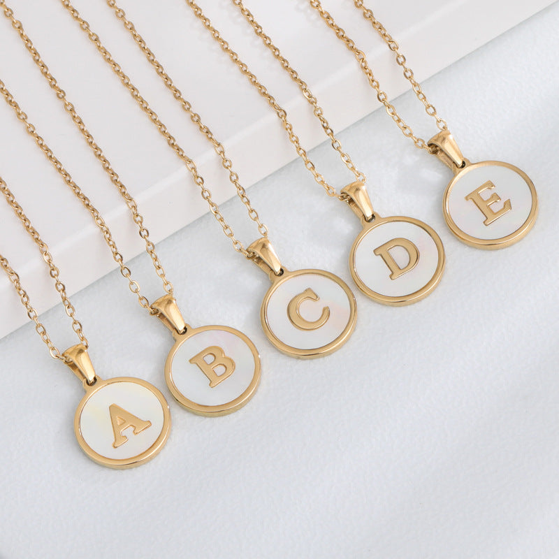 North & Pearl Initial Shell Necklace product image