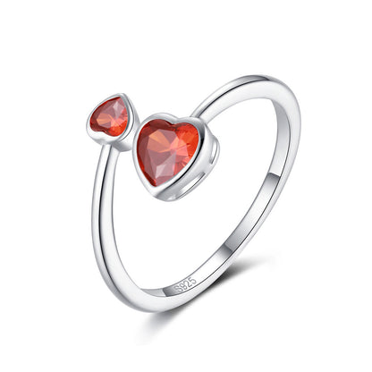North & Pearl Double Heart Birth Month Ring product thumbnail 1
