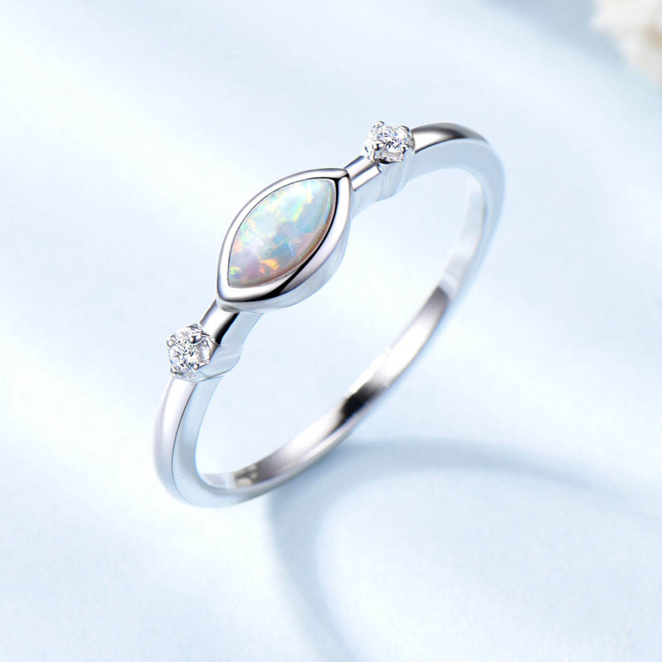 North & Pearl Opal-Style Marquise Ring product image