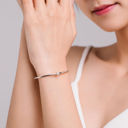 North & Pearl Single Stone Open Cuff Bangle product thumbnail 2