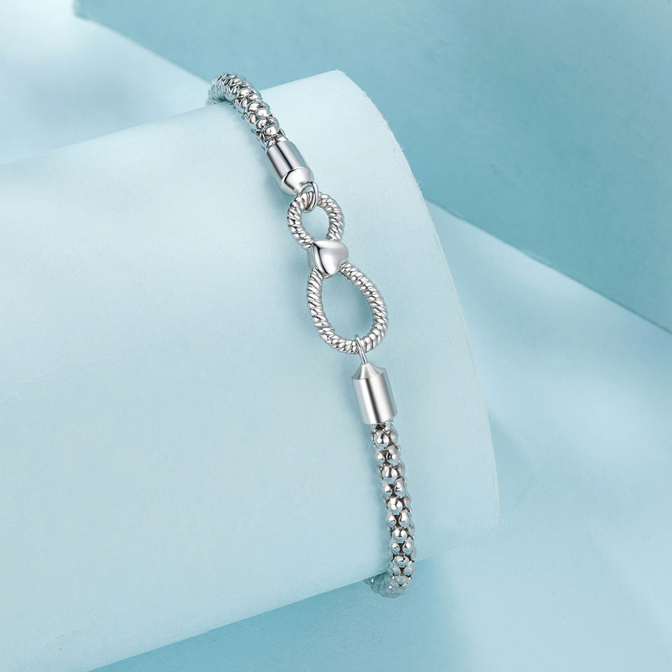 North & Pearl Infinity Clasp Mesh Bracelet product image 2