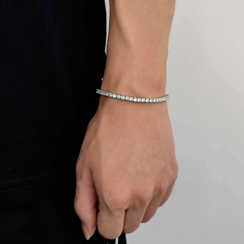 North & Pearl Sculpted Tennis Bracelet product image