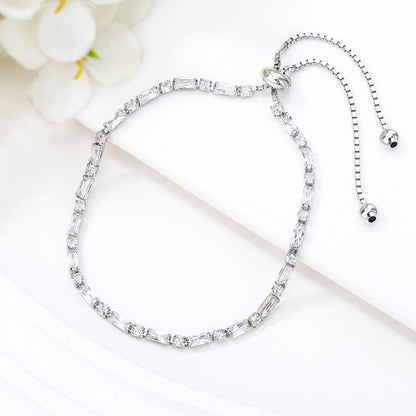 North & Pearl Adjustable Baguette CZ Bracelet product thumbnail 3