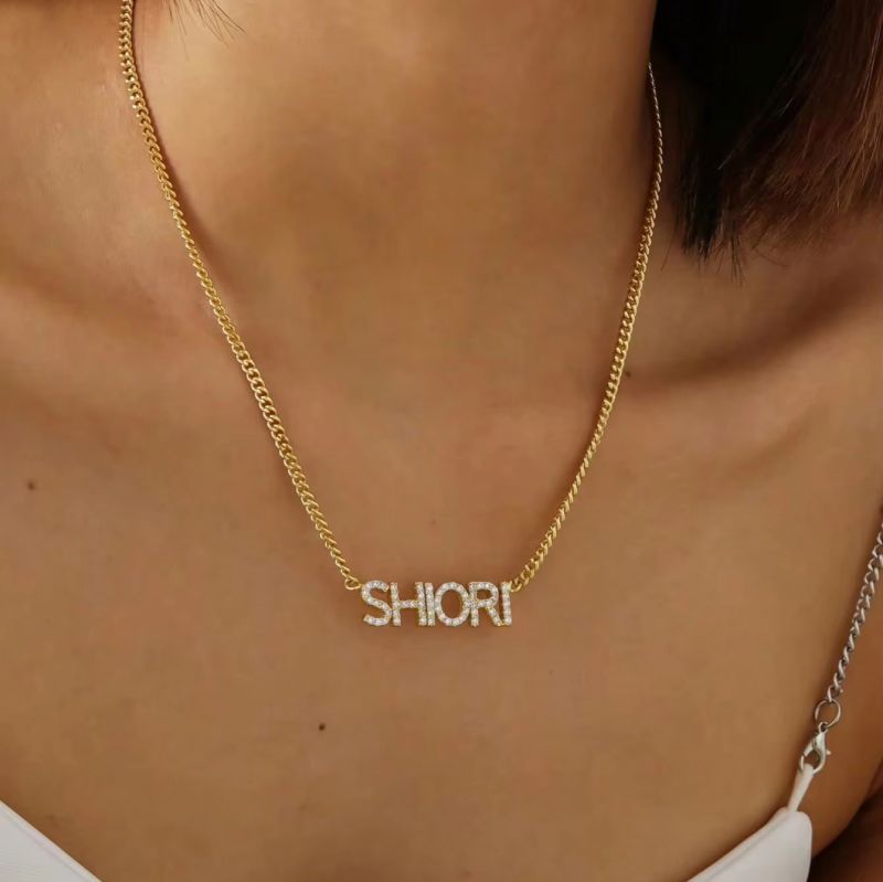 North & Pearl Charm Classic Name Necklace, a ready-to-order name necklace gift