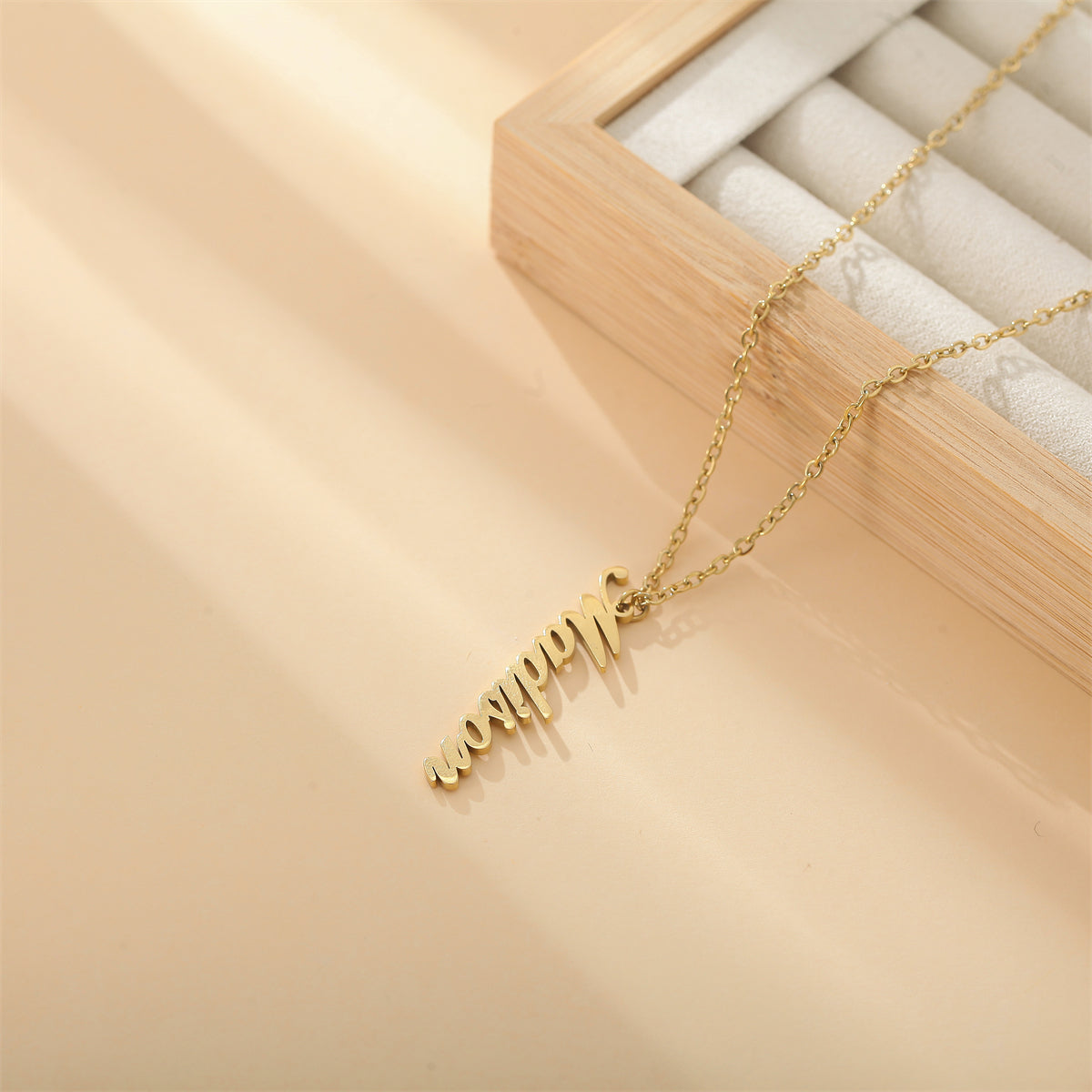 North & Pearl Fine Script Name Necklace product image