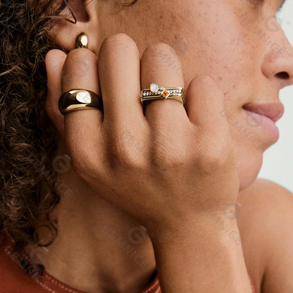 North & Pearl Stacking Birth Month Ring product thumbnail 3