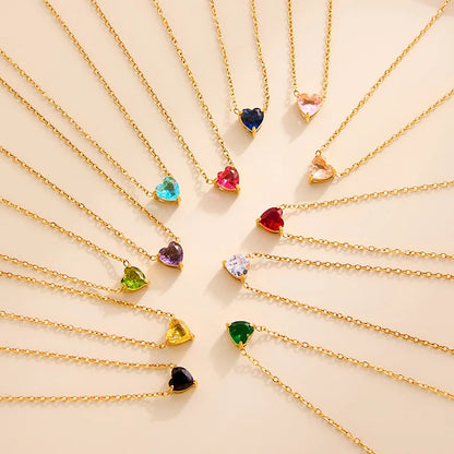 North & Pearl Heart Birthstone Pendant Necklace product thumbnail 1