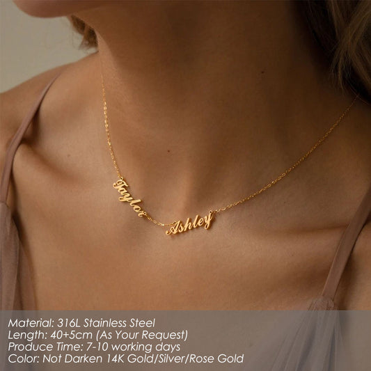 North & Pearl Custom Script Name Necklace product image 2