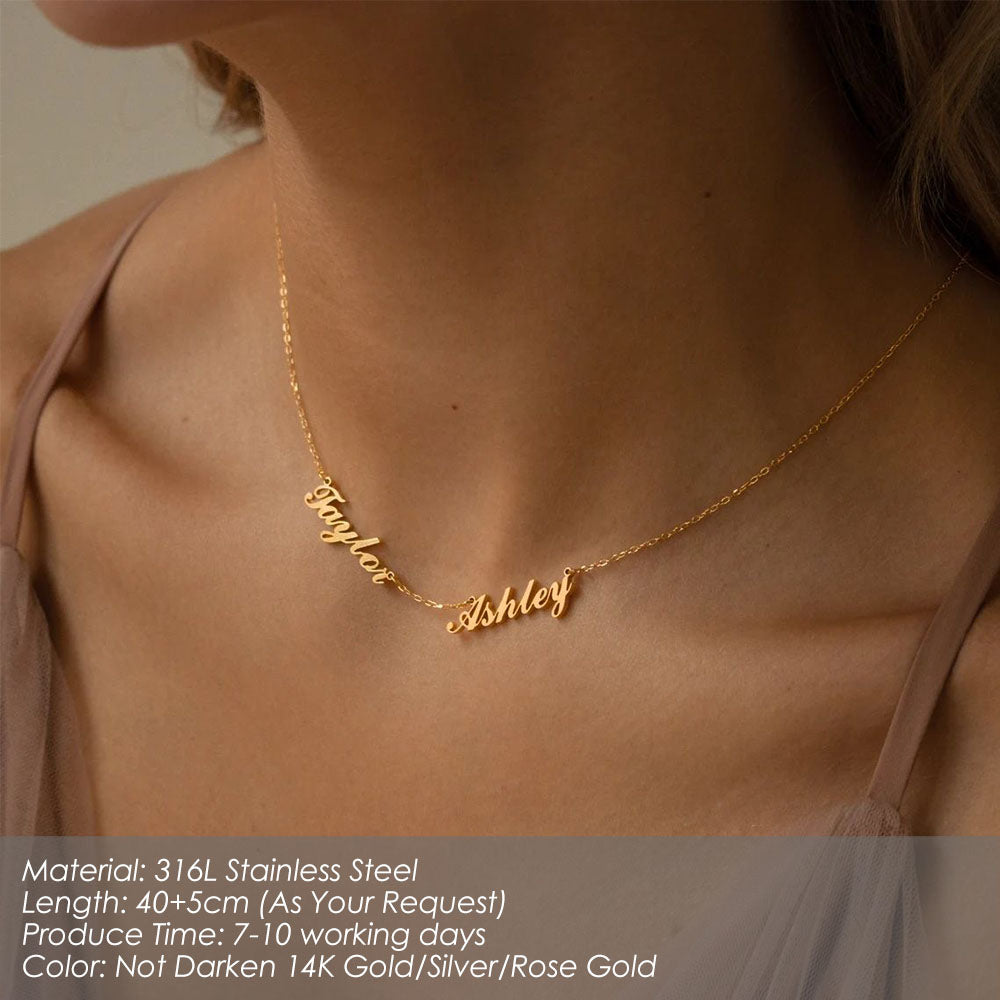 North & Pearl Custom Script Name Necklace product image