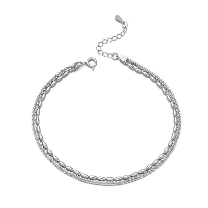 North & Pearl Double Layer Bead Chain Anklet product thumbnail 1