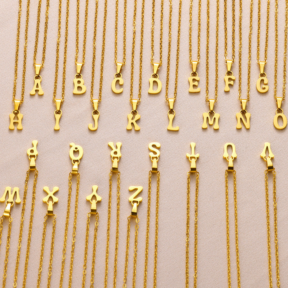 North & Pearl Charm Polished Initial Necklace product image