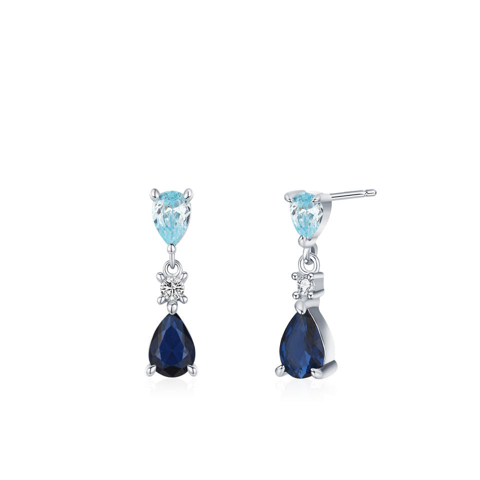 North & Pearl Blue Ombre Teardrop Earrings product image
