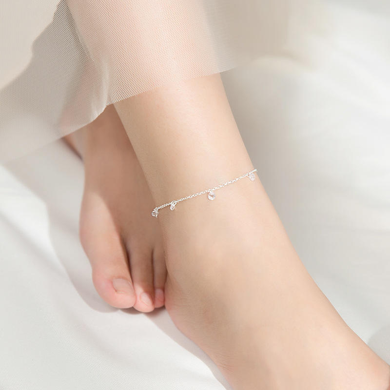 North & Pearl CZ Drop Anklet product image