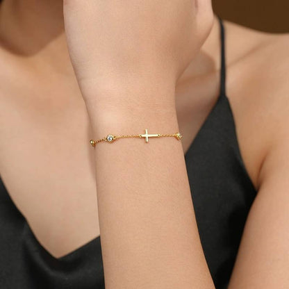 North & Pearl Cross Station CZ Bracelet product thumbnail 2