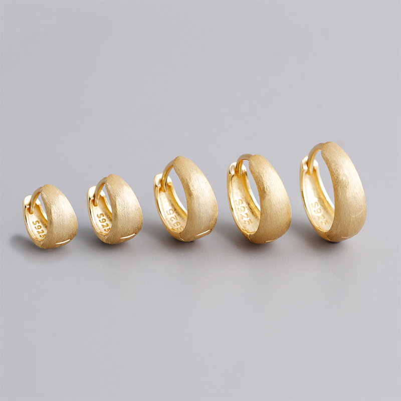 North & Pearl Brushed Chunky Hoop Earrings product image 1