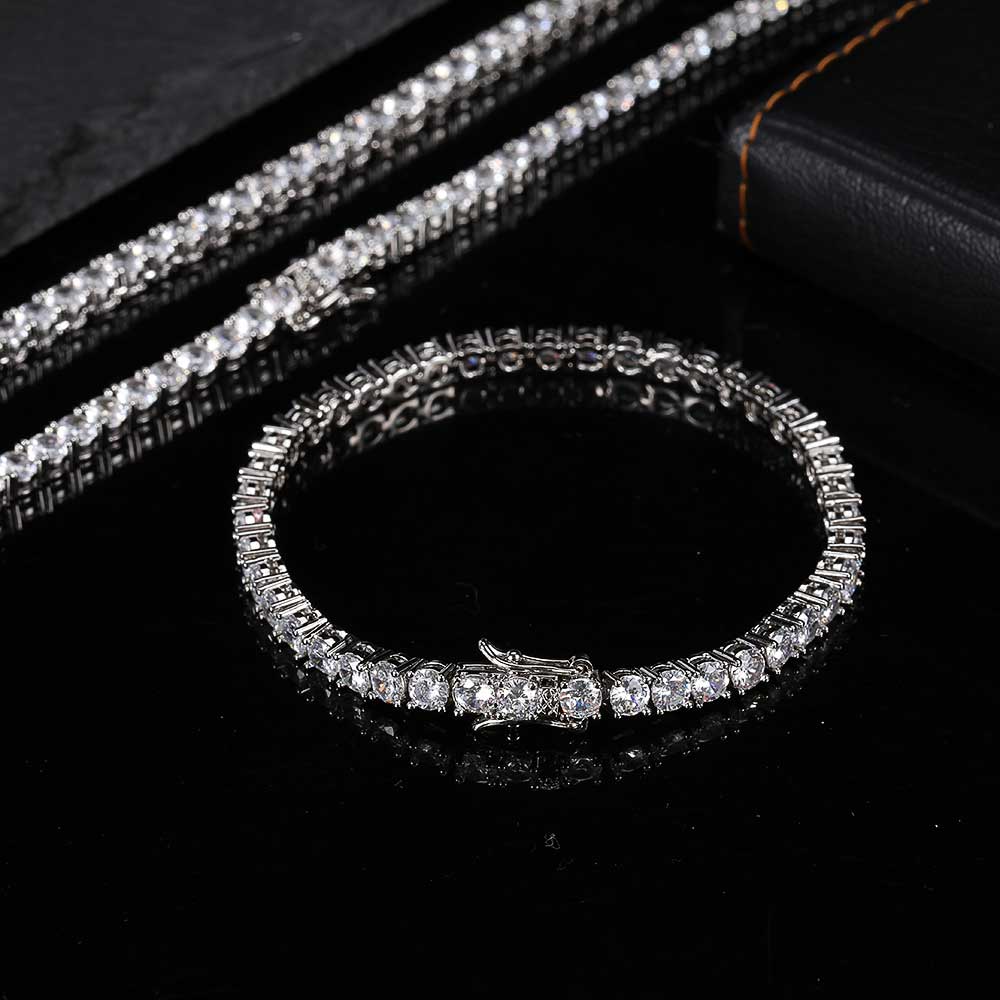 North & Pearl Sculpted Tennis Bracelet product image