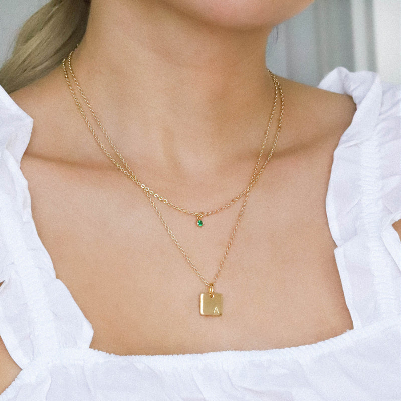 North & Pearl Layering Dainty Initial Necklace product image 2