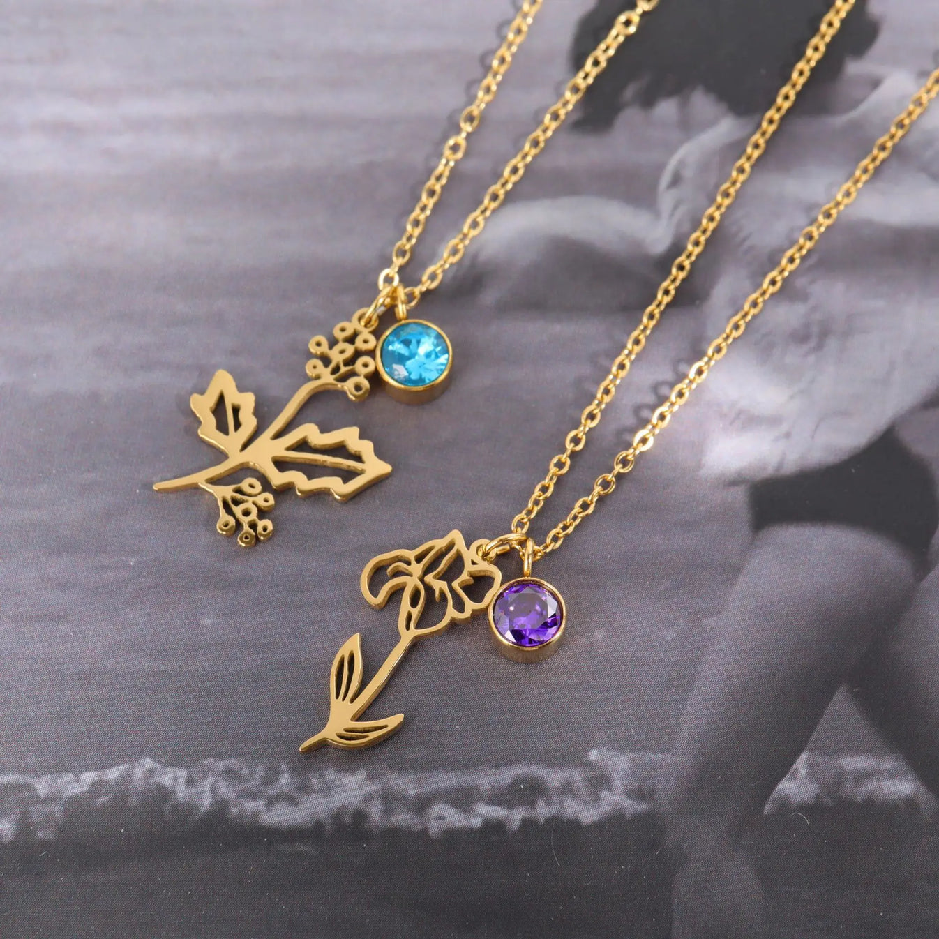 North & Pearl Birth Flower & Birthstone Necklace product image 5
