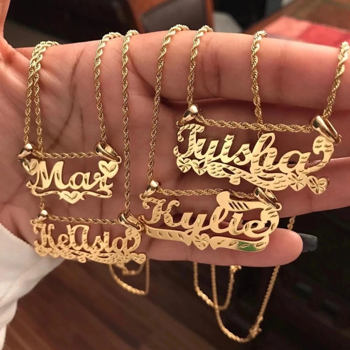 North & Pearl Heirloom Script Name Necklace product image