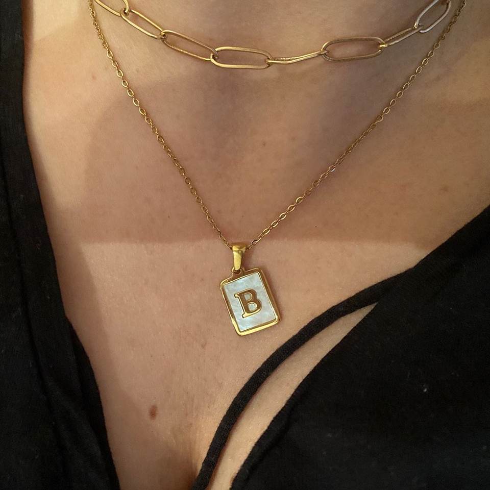 North & Pearl Refined Letter Necklace product image