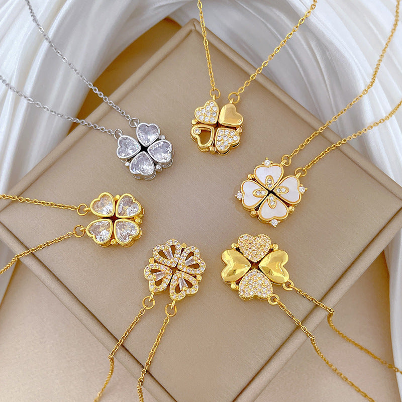 North & Pearl Heart Charm Necklace product image