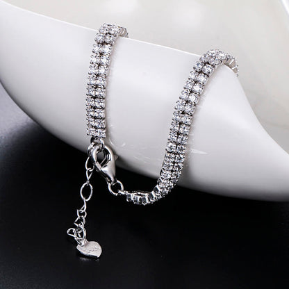 North & Pearl Double Row CZ Tennis Bracelet product thumbnail 3