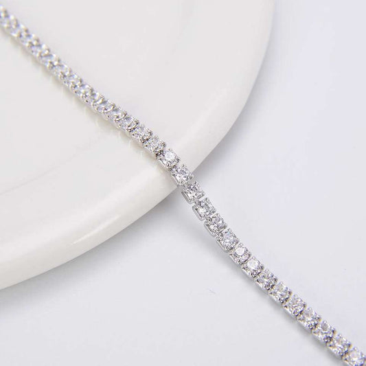North & Pearl Micro Pave CZ Tennis Bracelet, close-up