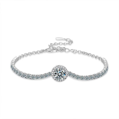 North & Pearl Halo Center Tennis Bracelet product thumbnail 1