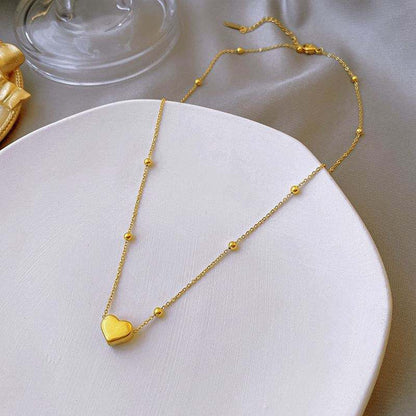 North & Pearl Beaded Heart Clavicle Necklace product thumbnail 3