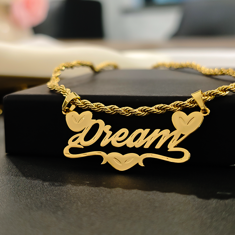 North & Pearl Charm Polished Name Necklace product image 5