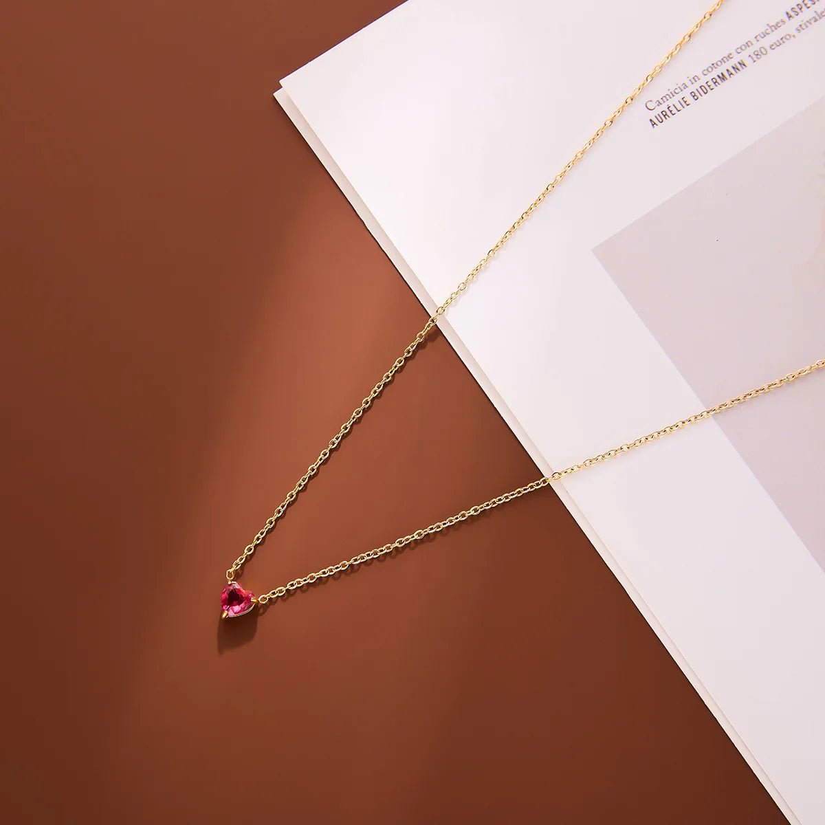 North & Pearl Heart Birthstone Pendant Necklace product image