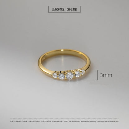 North & Pearl Five-Stone CZ Stacking Ring product thumbnail 3