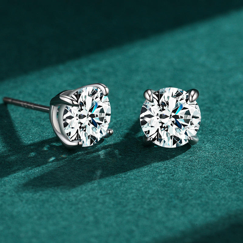 North & Pearl Round CZ Stud Earrings product image