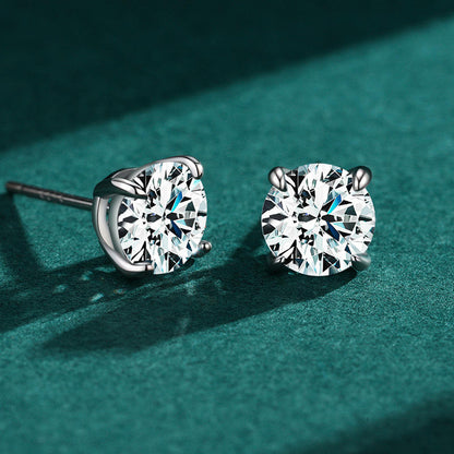 North & Pearl Round CZ Stud Earrings product thumbnail 2