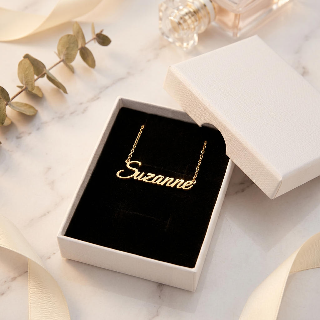 North & Pearl Dainty Letter Tag Necklace product image 6