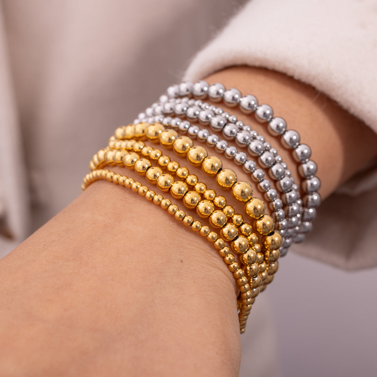 North & Pearl Warm Bead Stretch Bracelet product image 5